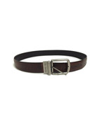 COLUMBIA  Mens Brown Distressed Leather Belt Size 34 35 Burnished Silver... - $21.87 CAD