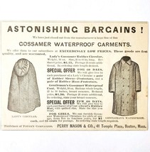 Perry Mason Waterproof Garments 1885 Advertisement Victorian Fashion ADB... - $19.99