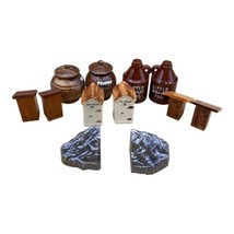Ma &amp; Pa Wooden Outhouse Salt &amp; Pepper Shaker Mixed LOT 6 Hawaiian - $16.03