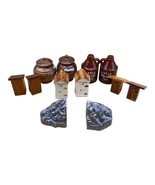 Ma &amp; Pa Wooden Outhouse Salt &amp; Pepper Shaker Mixed LOT 6 Hawaiian - $17.81