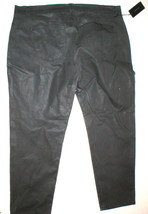 NWT New Womens 22 James Jeans Icon Plus Size Coated Legging Leather Dark... - $247.50