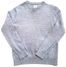 GAP kids M Marled Blue Long Sleeve Crew Neck Pullover Sweater Cotton Blend - $19.34