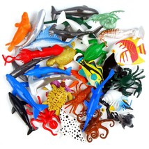 Sea Animals Toys For Kids,40 Pack Vinyl Plastic Ocean Animals Figures For Birthd - £11.38 GBP