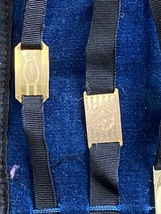 Antique Black Grosgrain Ribbon Pocket Watch Goldtone Slider - 2- - £27.33 GBP