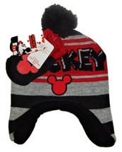 Mickey Mouse Disney Fleece-Lined Peruvian Beanie Hat &amp; Mitten Set w/ Pom-Pom $22 - £7.85 GBP