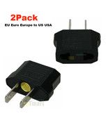 2Pack Us/Usa To European Euro Eu Travel Charger Adapter Plug Outlet Conv... - £12.54 GBP
