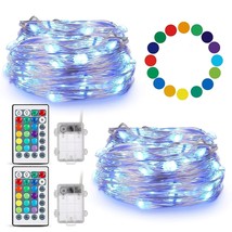 2 Pack Fairy String Lights,50 Led Fairy Lights Battery Operated Multicolor Chang - £28.46 GBP
