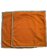 Pier 1 Imports Set 2 Orange Pillow Covers Jute Trim Zipper 20” X 20” Cot... - $21.44
