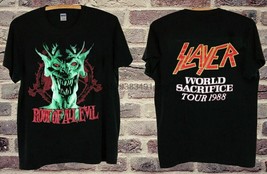 Rare Vtg 1988 Slayer Root Of All Evil World Sacrifice Tour T-Shirt - £14.93 GBP+