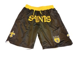 Just Don x Mitchell &amp; Ness New Orleans Saints NFL Jersey Shorts XL Good Conditio - £39.03 GBP