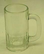 Clear Glass Beer Stein Tankard Mug Bar Barware Smooth Side h1 - £21.35 GBP