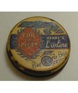 Miniature Tin Box Whitens &amp; Preserves For the teeth Henry&#39;s Lurline from... - $13.59