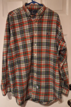 Ralph Lauren The Big Shirt Long Sleeve Flannel Button Up Men’s L Green Red Plaid - £14.73 GBP