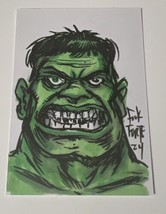 Incredible Hulk Sketch Card By Frank Forte Original Art Marker Drawing - $23.38
