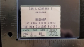Madonna / Beastie Boys - Vintage May 21, 1985 St. Paul Concert Ticket Stub - £78.31 GBP