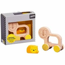 Petit Collage Lion and Baby Wooden Push Toy – Cute Wooden Rolling Toy Ideal for - £13.62 GBP