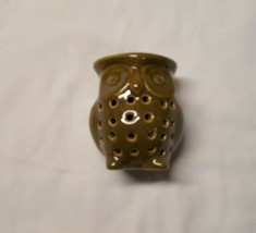 Unique Vintage Ceramic Green Owl Candle Holder 3&quot; x 4&quot; Cute Piece! - £22.13 GBP