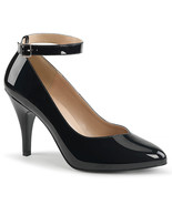 PLEASER Sexy Shoes Women&#39;s Black 4&quot; High Heels Ankle Strap Pumps DRE431/B - $92.93 CAD