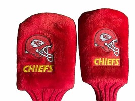 Kansas City Chiefs Set Of 2 Golf Headcovers For 1-Wood, 3-Wood By Gridir... - $27.04