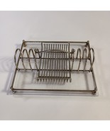 Vintage Flatware Buffet Caddy Chrome And Lucite Mid Century Modern Retro - $290.07 MXN