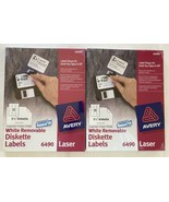 (2) Avery 6490 Diskette Labels 3.5&quot; Remove &#39;Em Removable 375 Each=750 total - $369.71 MXN