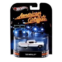 Hot Wheels 1:64 DieCast Retro Series &#39;58 Chevy Impala American Graffiti - £42.37 GBP