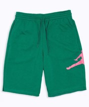 Nike Mens Air Jordan Jumpman Fleece Shorts Size XX-Large,Mystic Green/Hyper Pink - £50.60 GBP