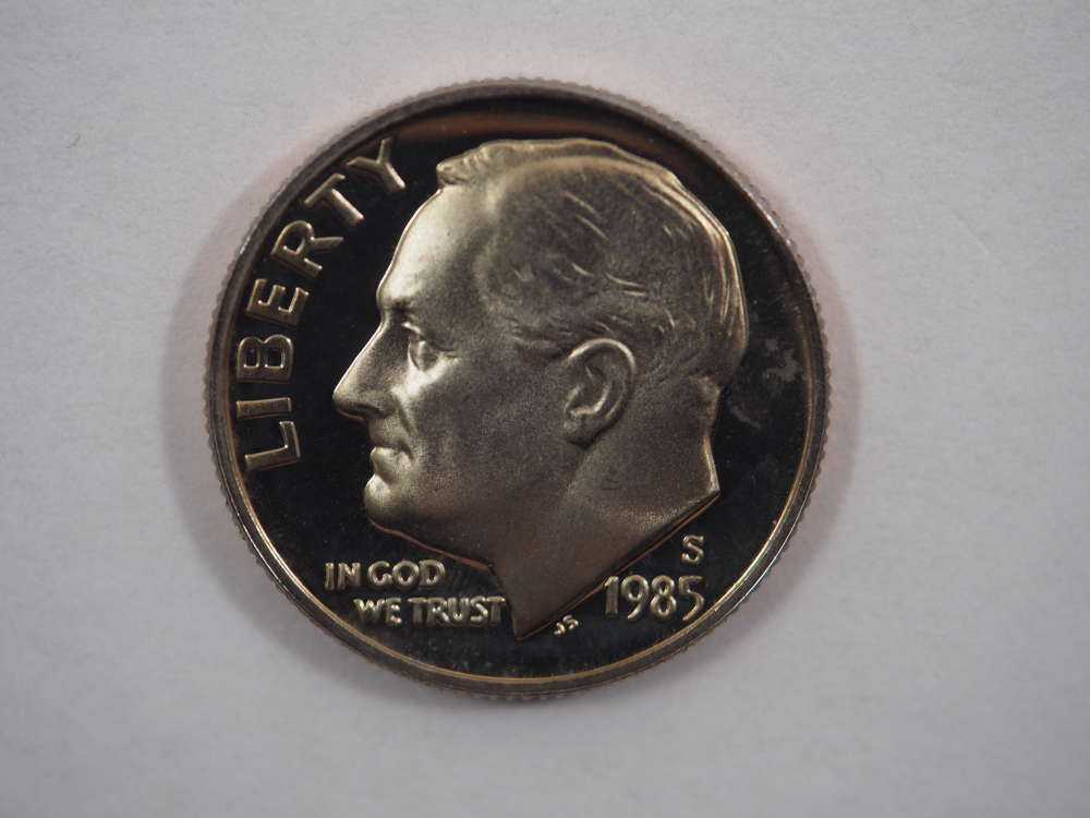 1985 S Roosevelt Clad Dime Proof GEM US Coin Proof (PF) - SKU 117USDMCL - $2.95