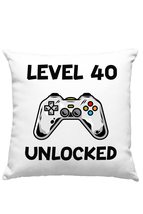 Level 40 Unlocked Pillow, Gifts for Gamer, Birthday Pillow for Men and Women - £23.70 GBP