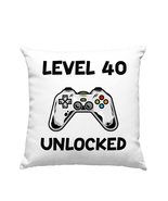 Level 40 Unlocked Pillow, Gifts for Gamer, Birthday Pillow for Men and Women - £23.75 GBP