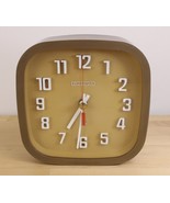 Vtg Bulova Wall Clock Brown MCM 3D Raised Numbers 70s Quartz Movement WO... - $794.10 MXN