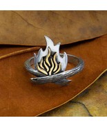 Sterling Silver and Bronze Campfire Ring - $44.47