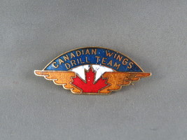 Vintage Motorcycle Pin - Canadian Wings Drill Team - Inlaid Pin  - $15.00