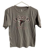 NFL T-shirt Boys Large Gray Crew Neck Short Sleeved Falcons Football Hea... - $10.40