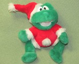 PLAY BY PLAY SANTA FROG 13&quot; PLUSH STUFFED ANIMAL CHRISTMAS TOY GREEN RED... - £12.58 GBP