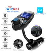 Wireless In-Car FM Transmitter Fast Adapter USB Car Charger Hands-free C... - £21.00 GBP