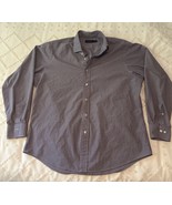Polo Ralph Lauren Button Down Shirt Men's 17 34/35 Purple Checked Custom Fit - $281.34 MXN