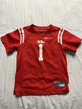 Nike Ole Miss Jersey Children’s Size 4T Red #1 Team Football Rebels Short Sleeve - $15.00