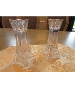 Waterford Marquis Crystal Candlestick Holders Pair 7&quot; Odyssey Germany Bo... - $493.26 MXN