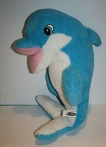 Teddy Mountain Dolphin 19&quot; Blue White Plush Fish Stuffed Soft Toy No Sound 3+ - $30.96