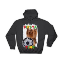 Yorkshire Mexican Hat Fiesta Time : Gift Hoodie Dog Sombrero Pet Funny Cute Pupp - £28.66 GBP