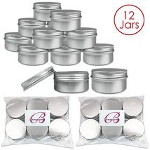 80G/80Ml (12 Pcs) Silver Aluminum Tin Storage Jar Containers With Screw ... - $25.99