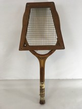 Vtg Harry C Lee Co New York 13 1/2 oz Lakewood Tennis Racket with Wood Press - £37.99 GBP