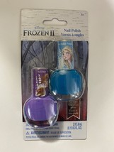 NEW | Townley Disney Frozen Anna, Elsa Blue &amp; Purple Glossy Nail Polish - £4.65 GBP