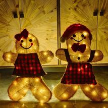 ATTBEA 2FT Pre-lit Gingerbread Man Yard Decoration Set of 2 Warm White LEDs - $14.97 ATTBEA 2FT Pre-lit Gingerbread Man Yard Decoration Set of 2 Warm White LEDs - $14.97