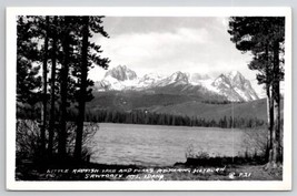 Idaho RPPC Little Red Fish Lake And Peaks Join Heyburn Sawtooth Mts Postcard V21 - £7.03 GBP