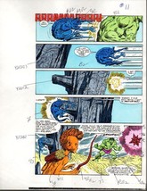 1985 Marvel Comics Hulk 309 color guide art page: Sal Buscema/1980&#39;s Marvelmania - £65.90 GBP