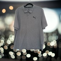 PUMA Way 1 Polo Shirt Mens XXL Logo Collared Short Sleeve Casual Golf Gray - £7.77 GBP