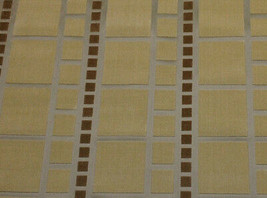 Knoll Textiles Gramercy Yorkville Beige Geometric Squares Velvet Fabric 1.2 Yard - £35.77 GBP