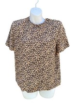 vtg 90s 80s Petite Sophisticate Blouse Shirt  Animal Print leopard size P - £11.72 GBP